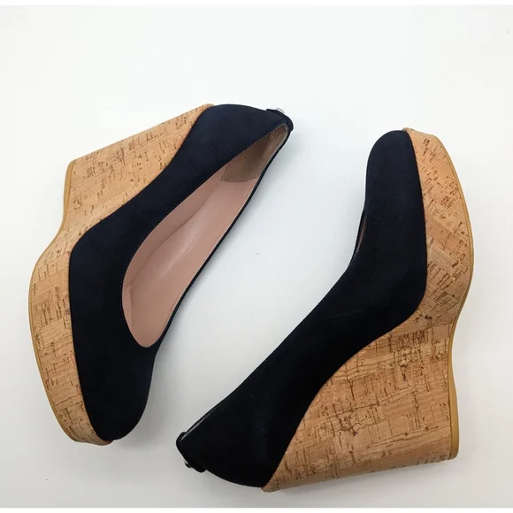 STUART WEITZMAN Suede Corkswoon Wedges-7.5 - Picture 7 of 15